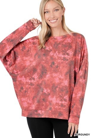 Maroon tie hot sale dye sweatshirt