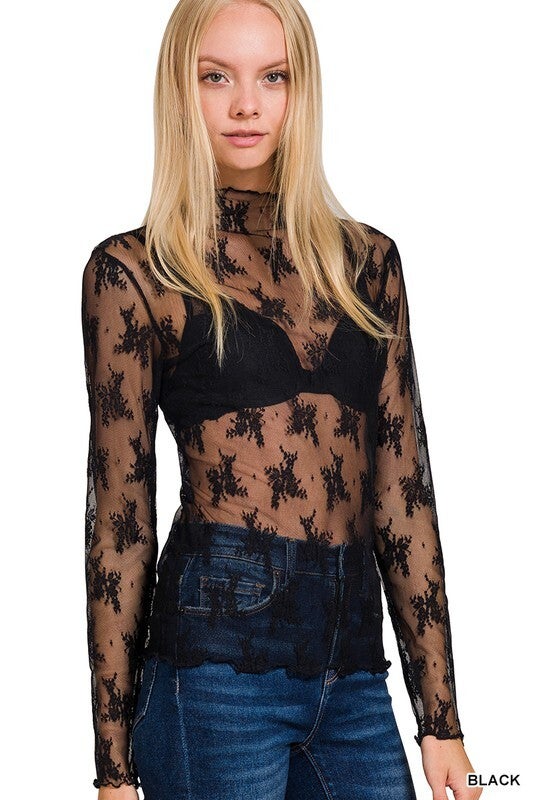 black lace blouse