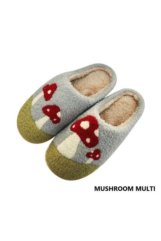 Amazon.com | Kids Cute Strawberry 𝐌ushroom Slippers Soft Bottom Comfort  Slippers Fleece Plush Warm Cozy Outdoor (Grey, 7.5 Toddler) | Slippers